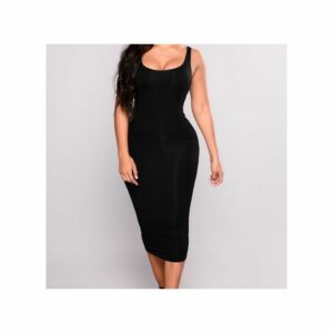 Alisa Sleeveless Bodycon/ Pencil Dress - Black